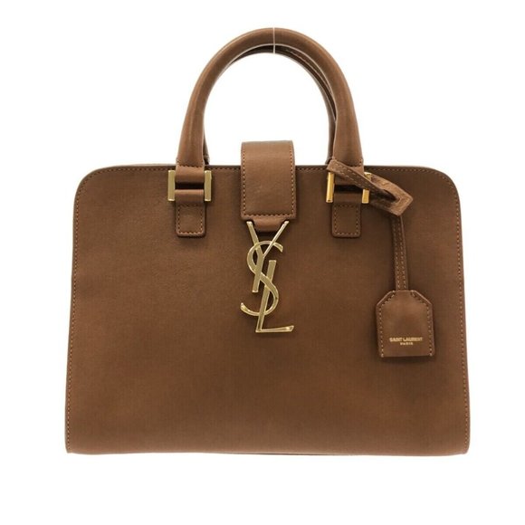 Saint Laurent Paris Baby Cabas 568853 Brown Leather - Handbag - Picture 9 of 10